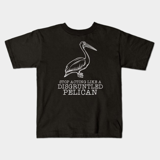 Disgruntled Pelican Kids T-Shirt by NinthStreetShirts
